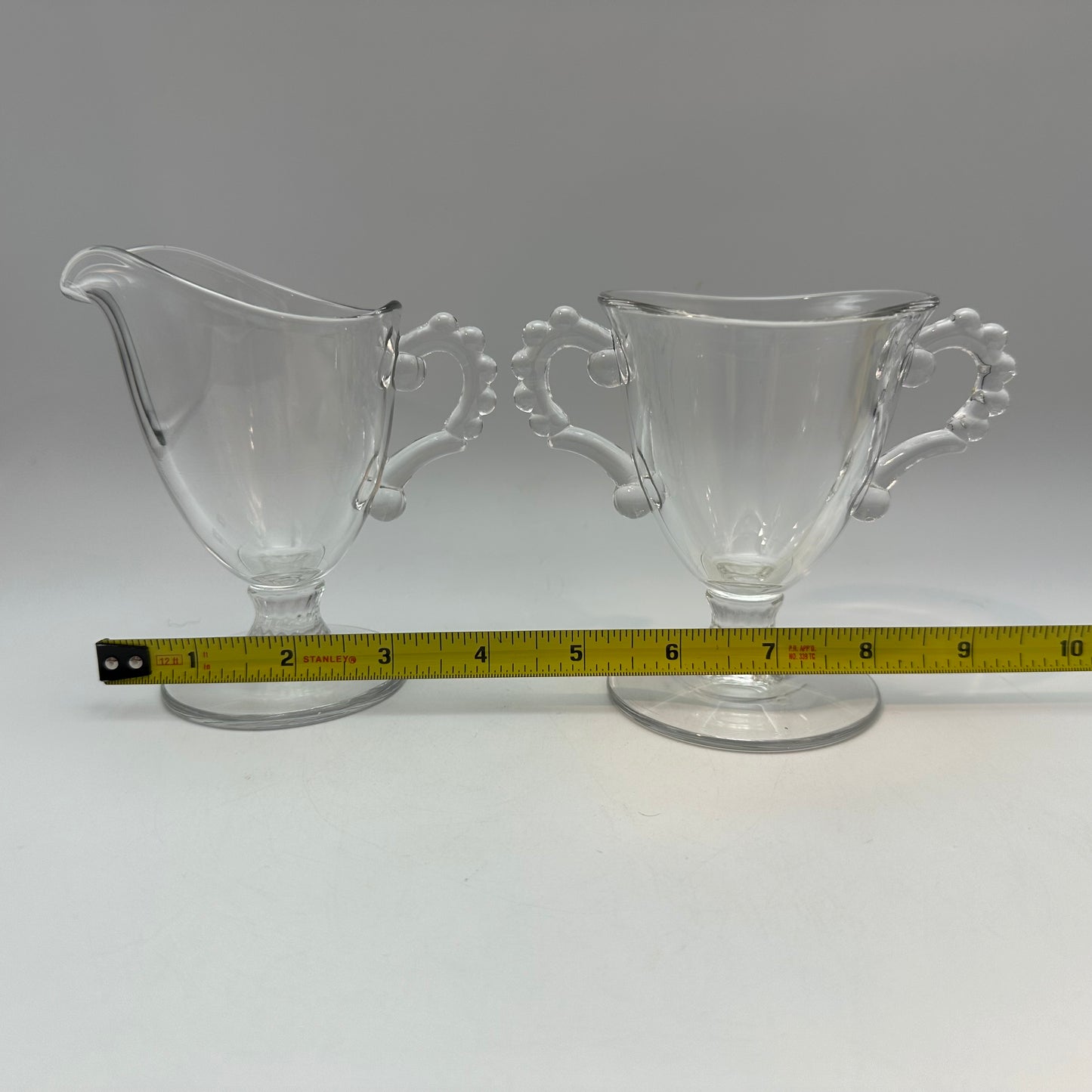 Imperial Glass Candlewick Sugar Bowl and Creamer