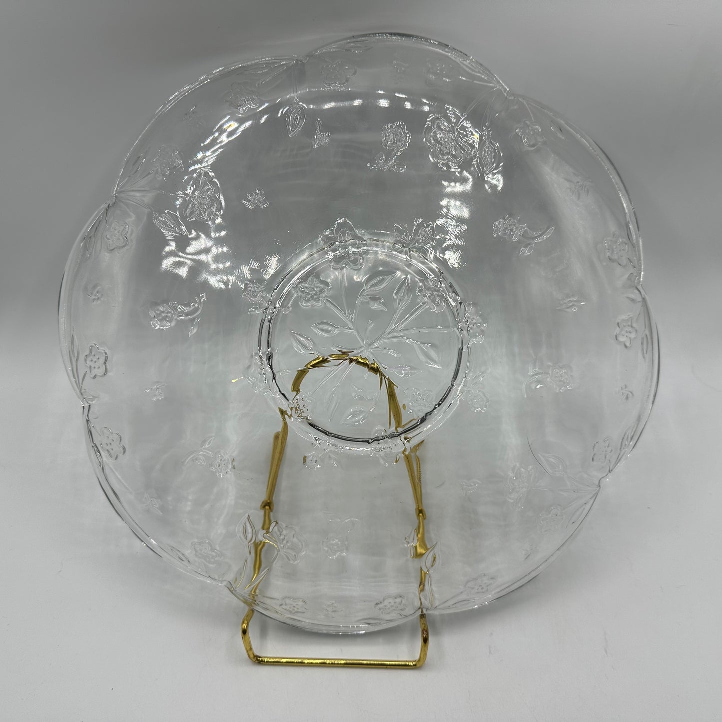 Floral Glass Plate