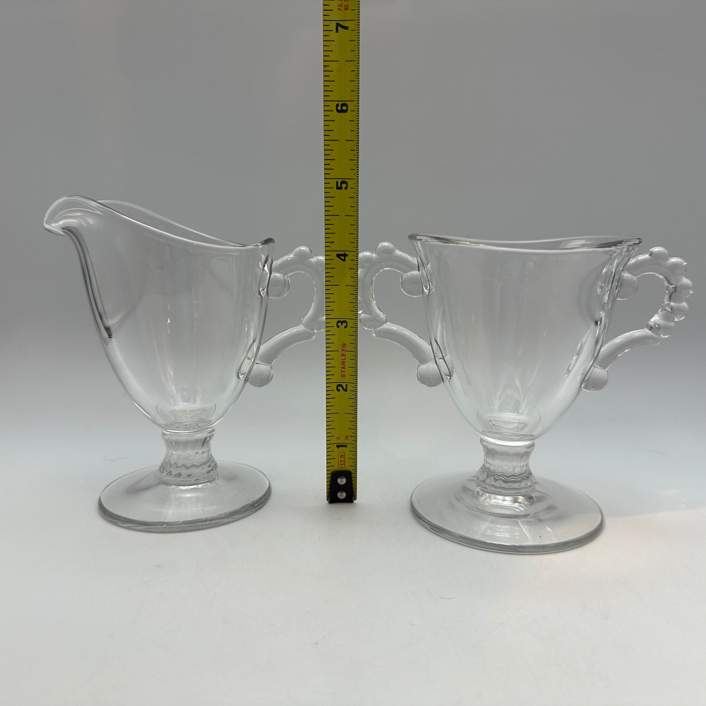 Imperial Glass Candlewick Sugar Bowl and Creamer