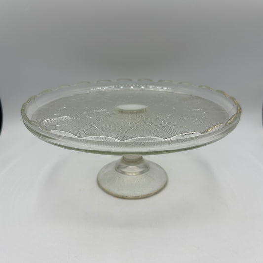 Jeannette Glass Harp Cake Stand 10"