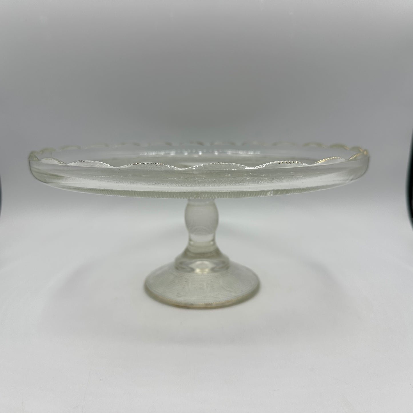 Jeannette Glass Harp Cake Stand 10"