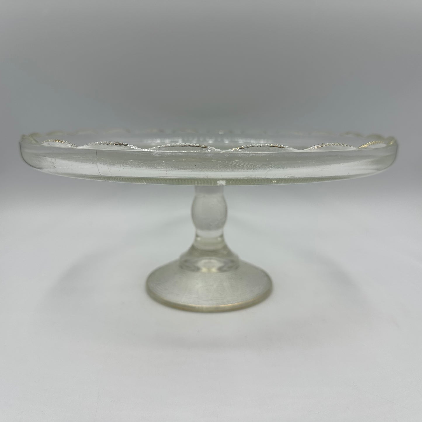 Jeannette Glass Harp Cake Stand 10"