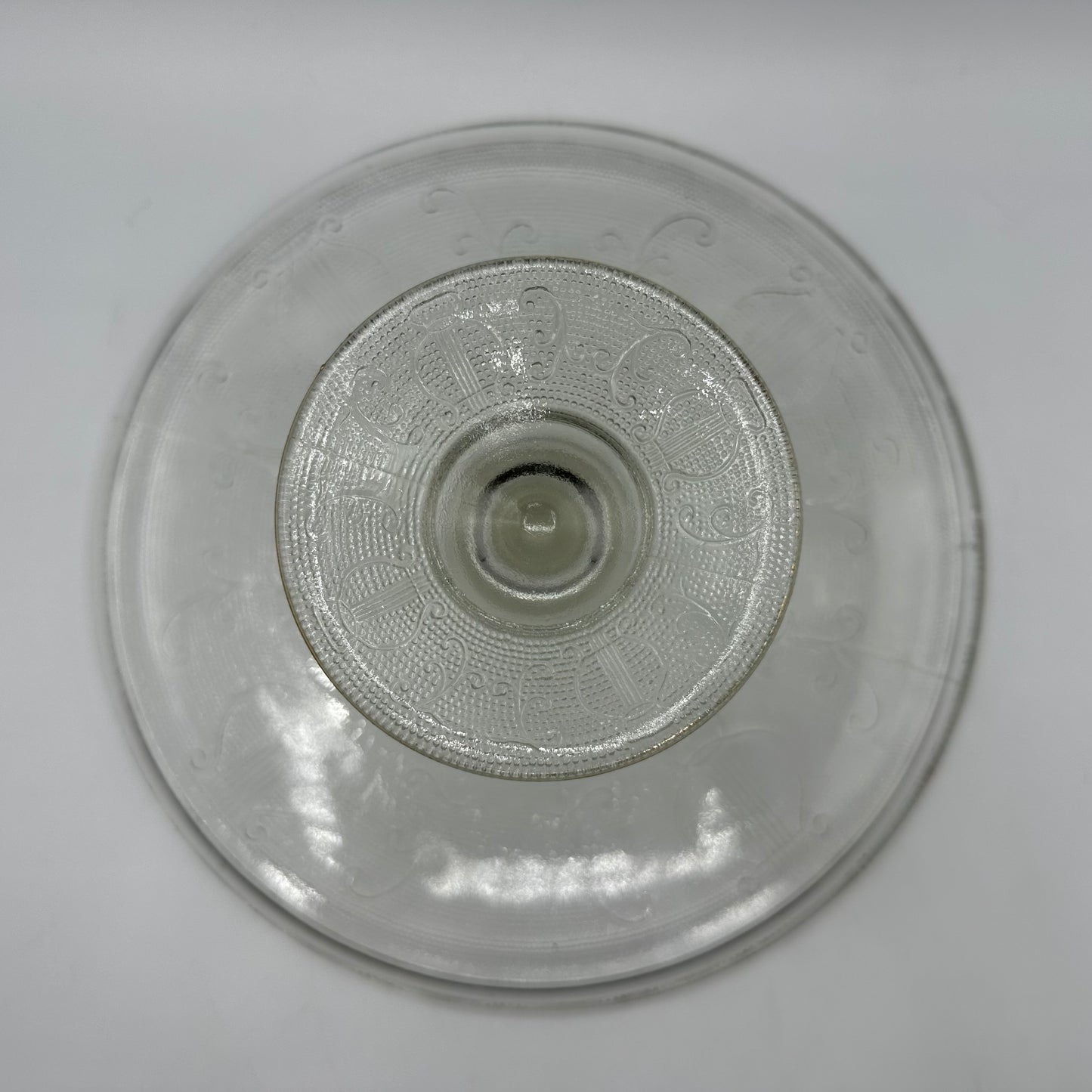 Jeannette Glass Harp Cake Stand 10"