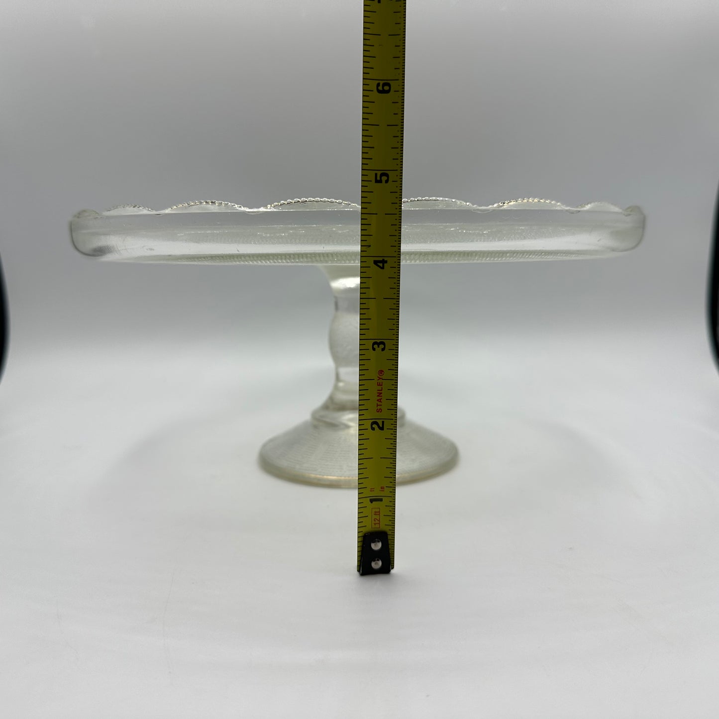 Jeannette Glass Harp Cake Stand 10"