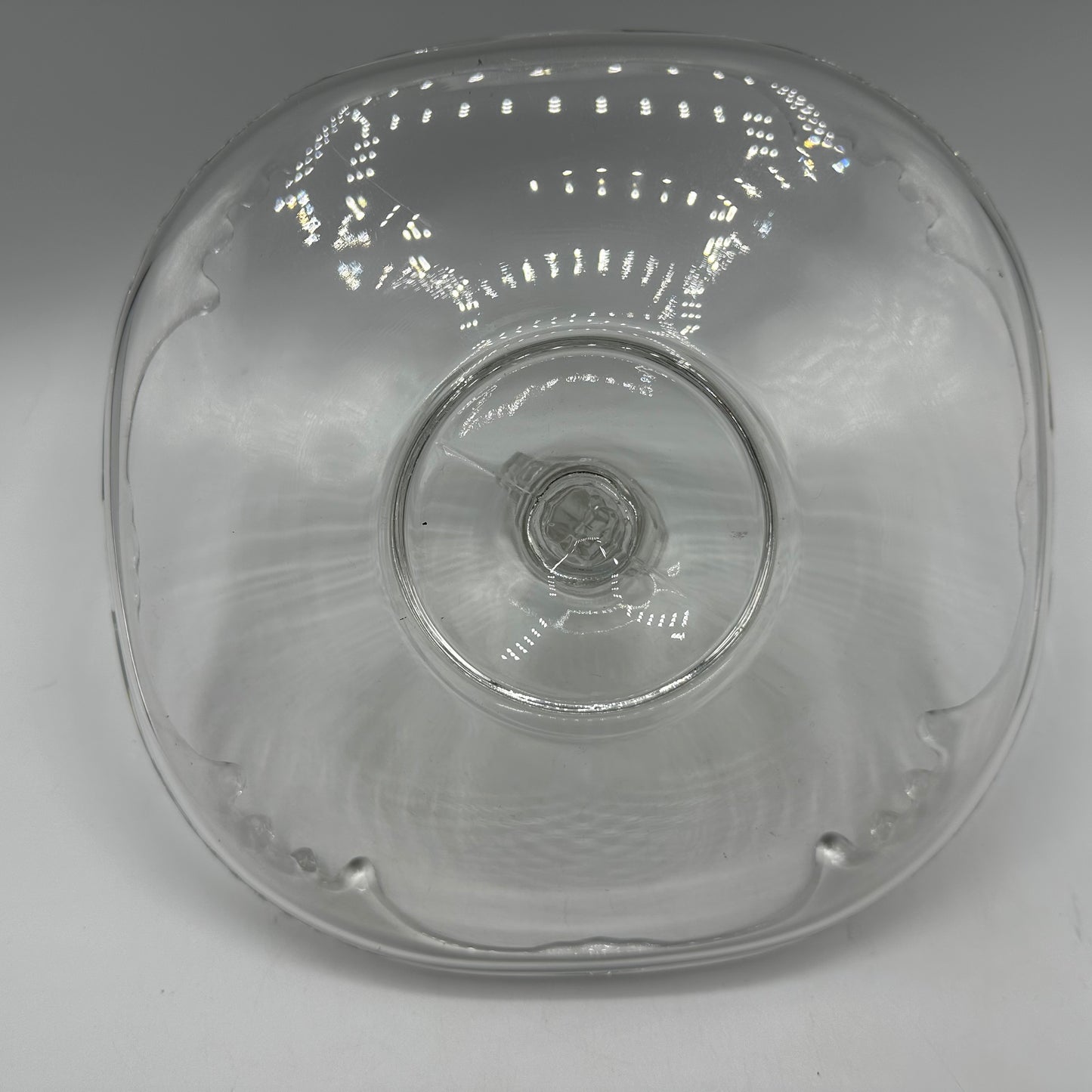 Glass Tidbit Tray with Curved Edges