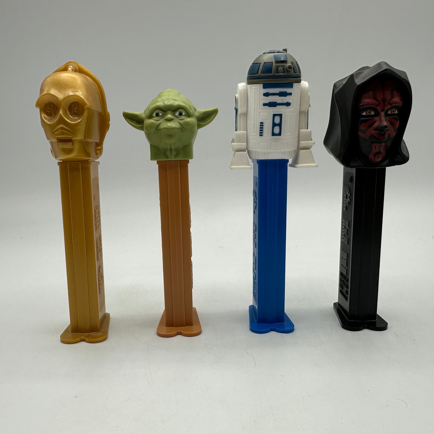 Star Wars C-3PO, Yoda, R2D2 & Darth Maul Pez Dispenser Lot
