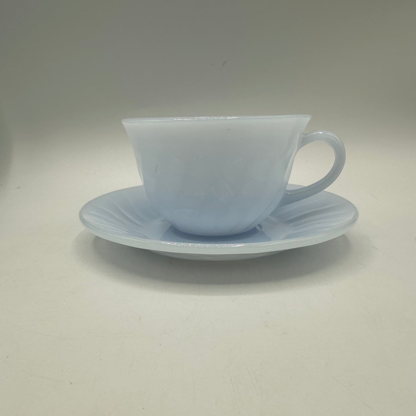 Fire King Azurite Blue Cups and Saucers, Set of 4