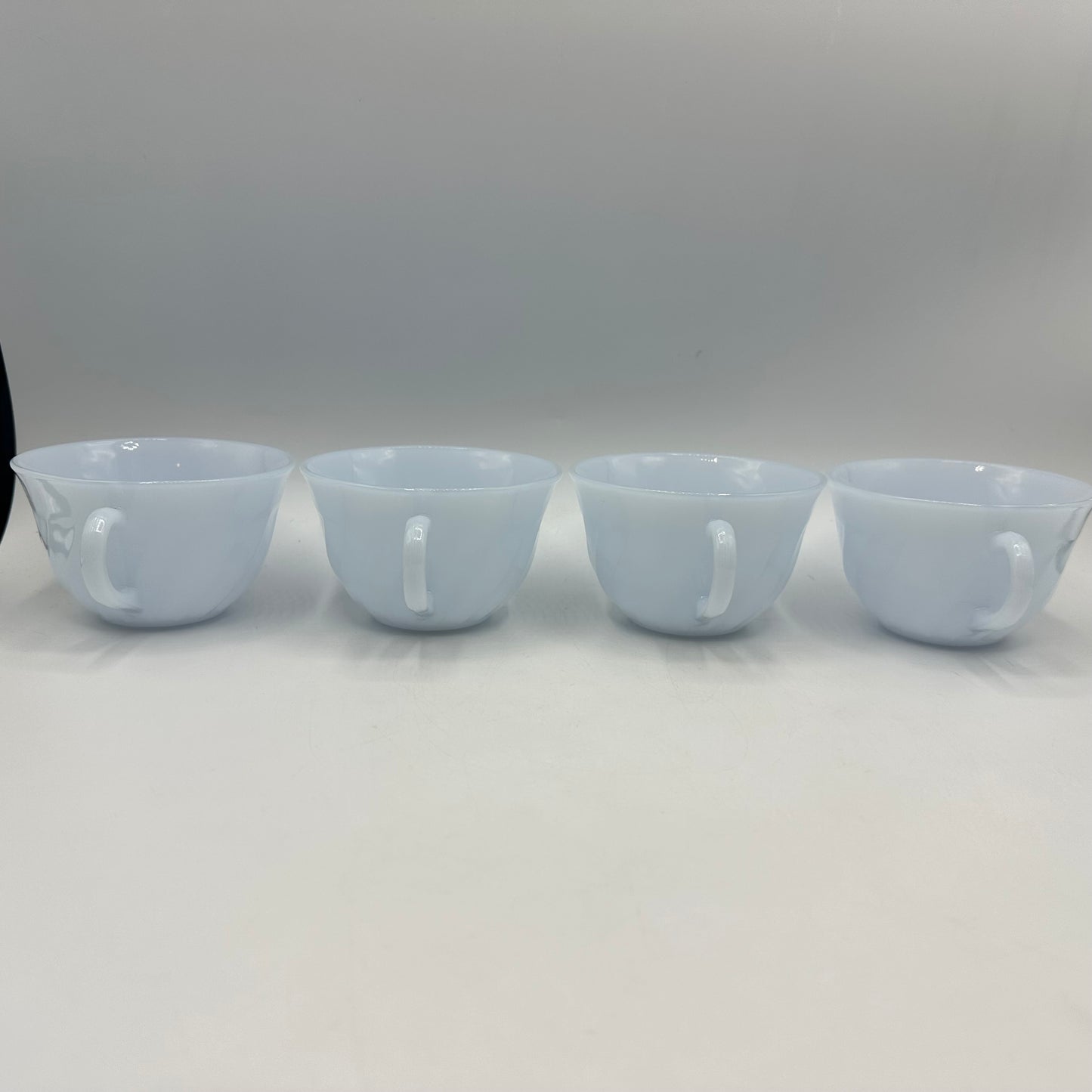 Fire King Azurite Blue Cups and Saucers, Set of 4