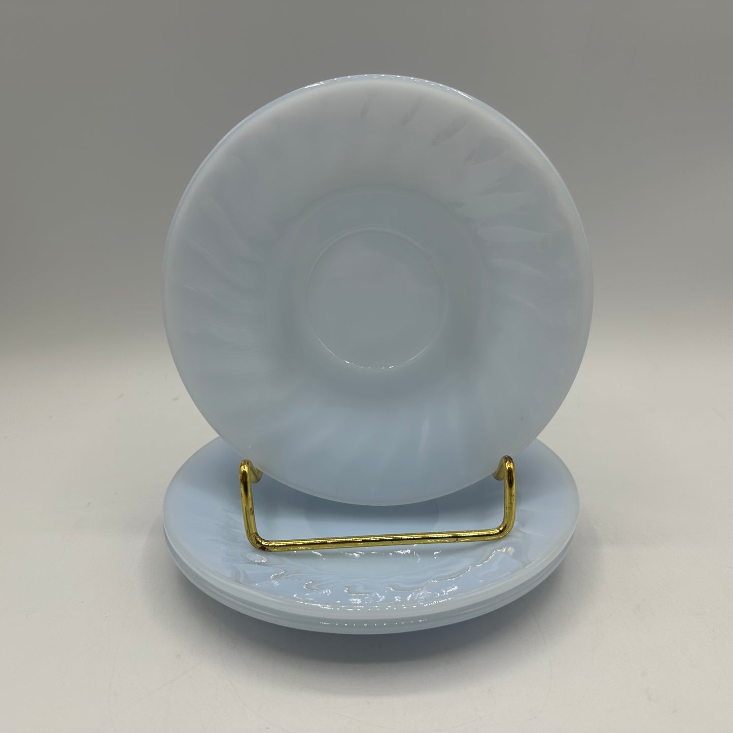 Fire King Azurite Blue Saucers, set of 3