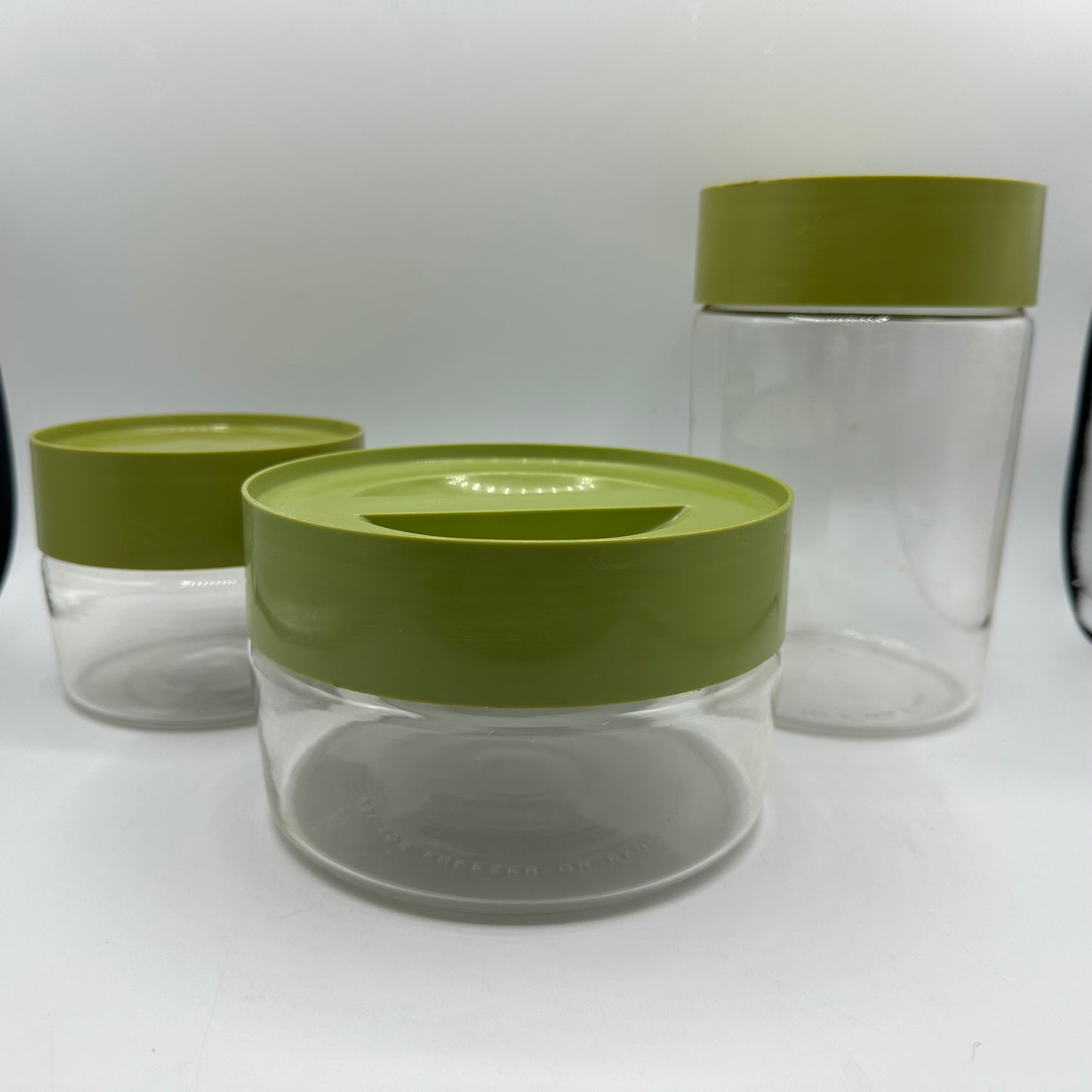 Pyrex Avacado Store 'N See Canisters, Set of 3