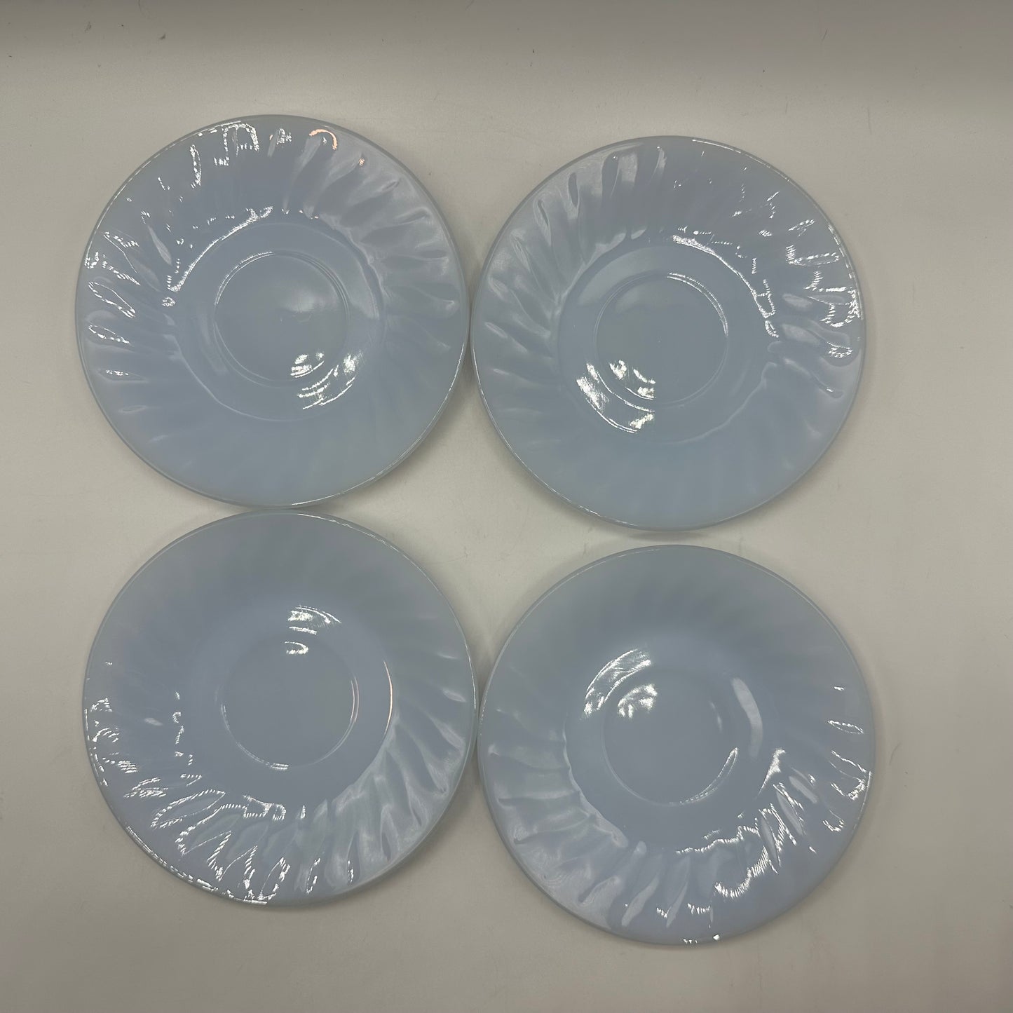 Fire King Azurite Blue 7.5" Plates, Set of 4
