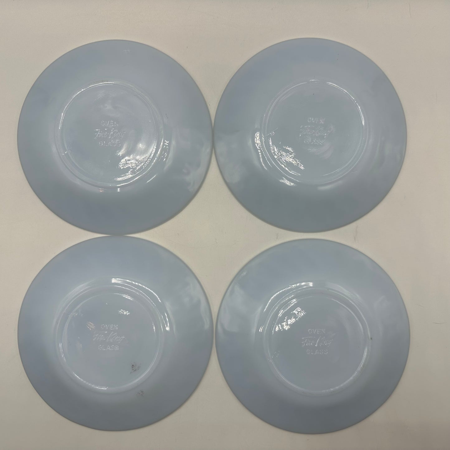Fire King Azurite Blue 7.5" Plates, Set of 4