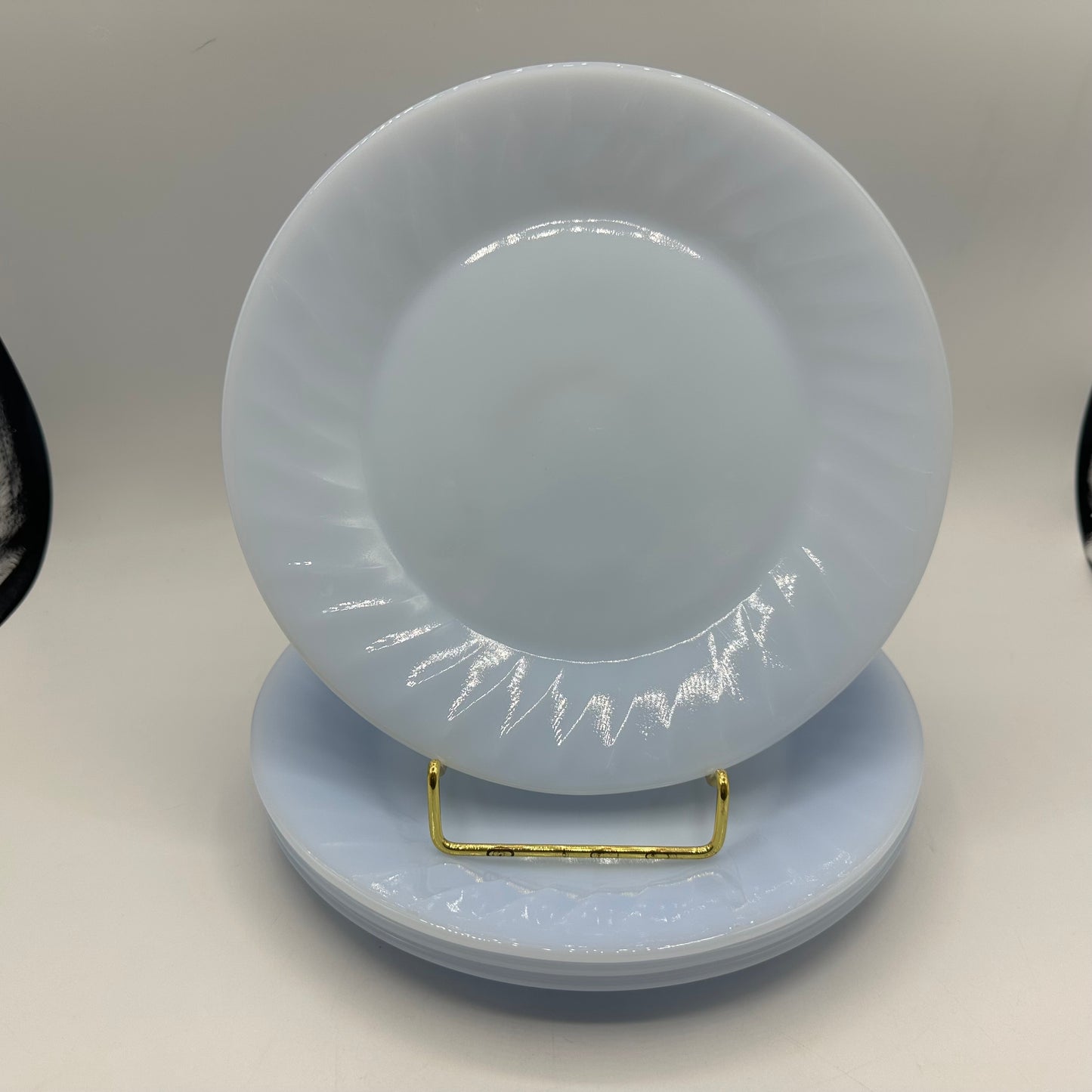 Fire King Azurite Blue 9" Plates, Set of 4