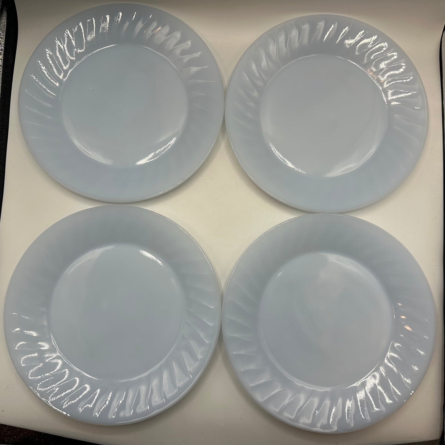 Fire King Azurite Blue 9" Plates, Set of 4