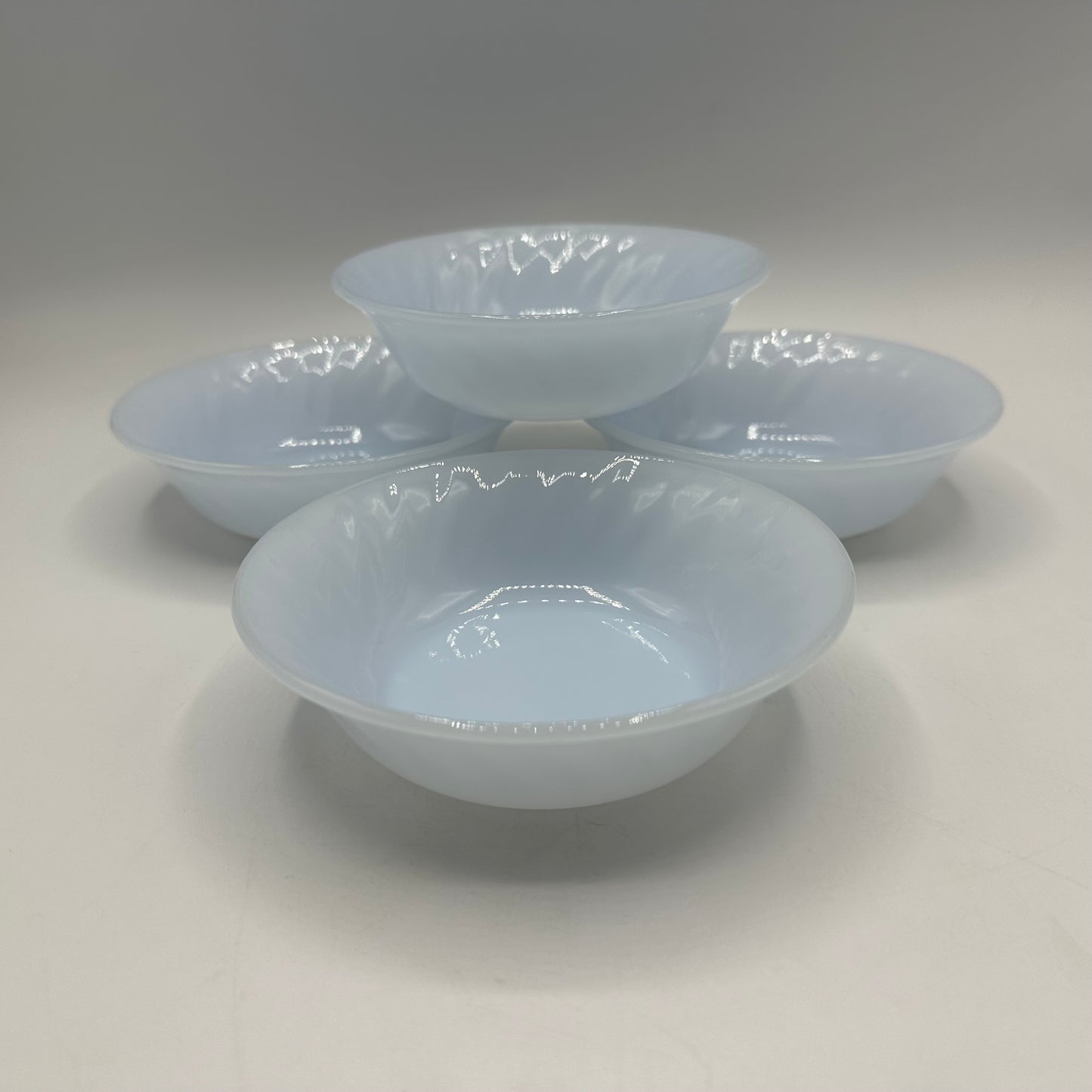 Fire King Azurite Blue Berry Bowls, Set of 4