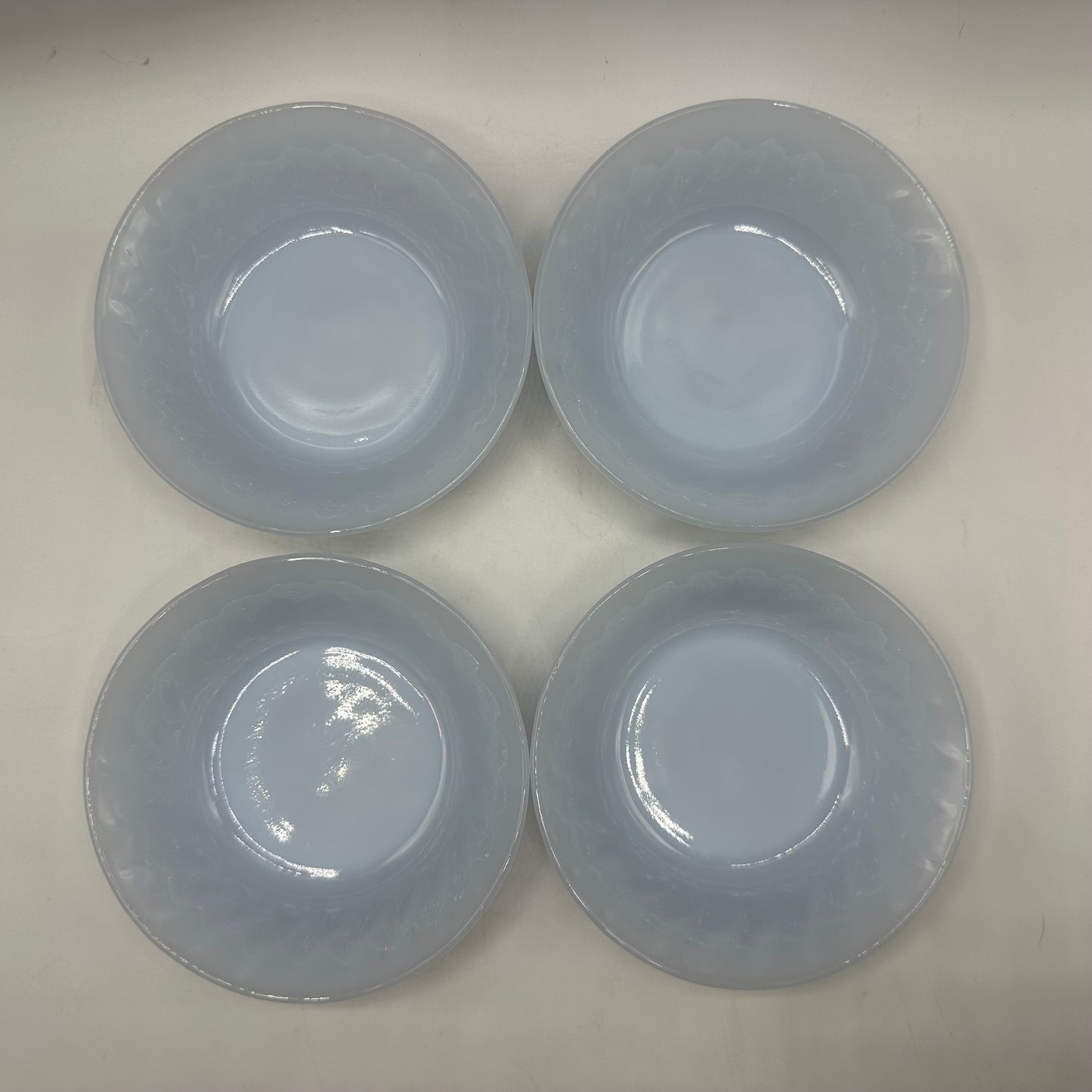 Fire King Azurite Blue Berry Bowls, Set of 4