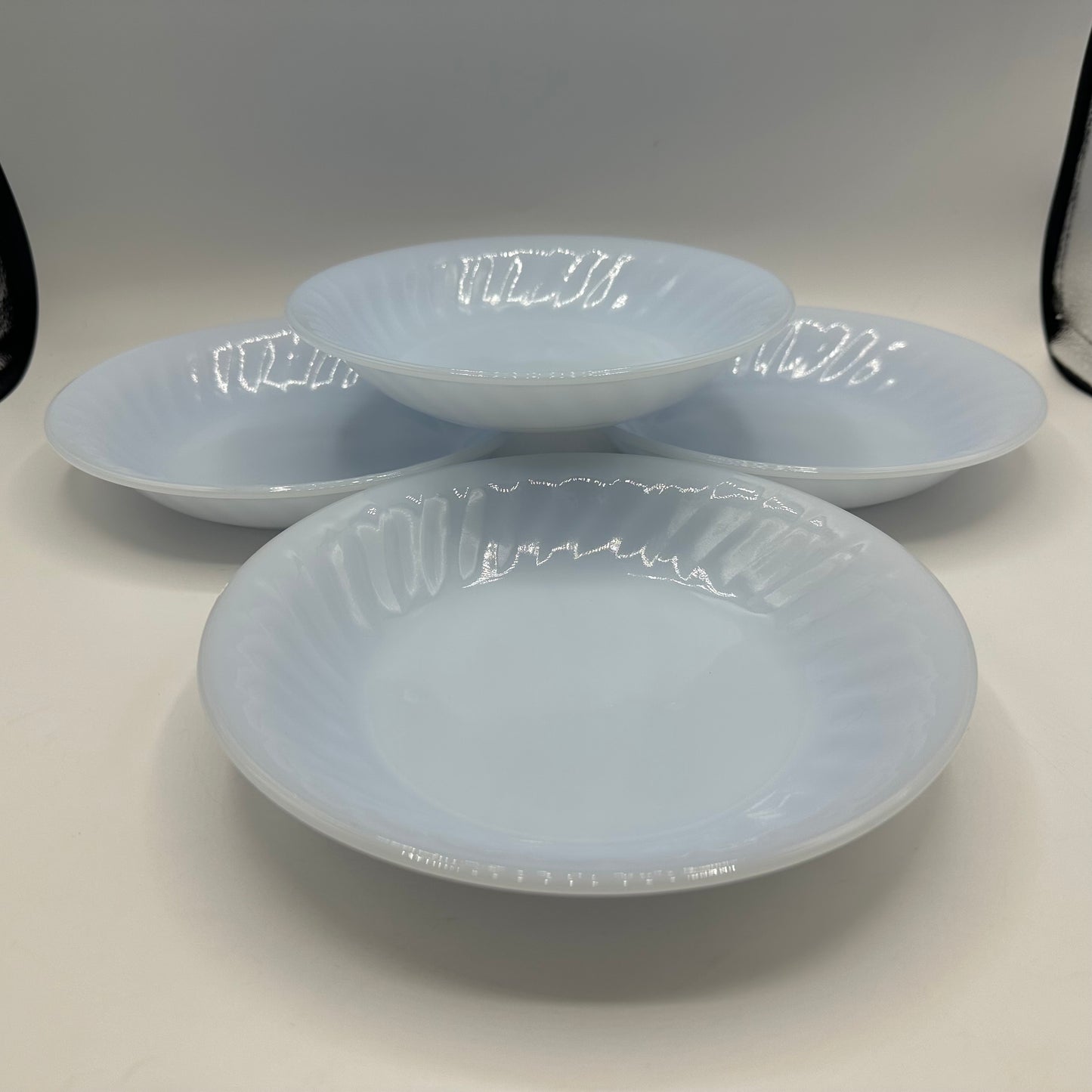 Fire King Azurite Blue Soup Bowls, Set of 4