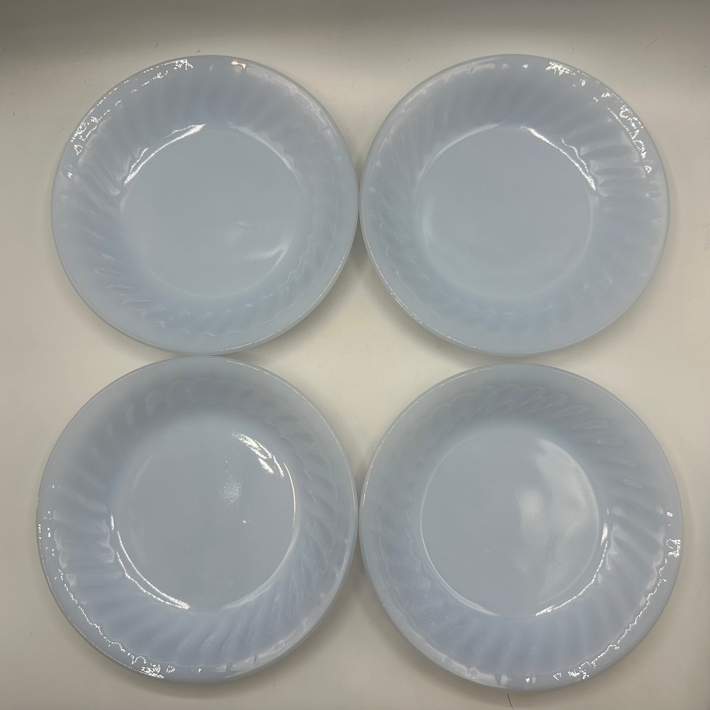 Fire King Azurite Blue Soup Bowls, Set of 4