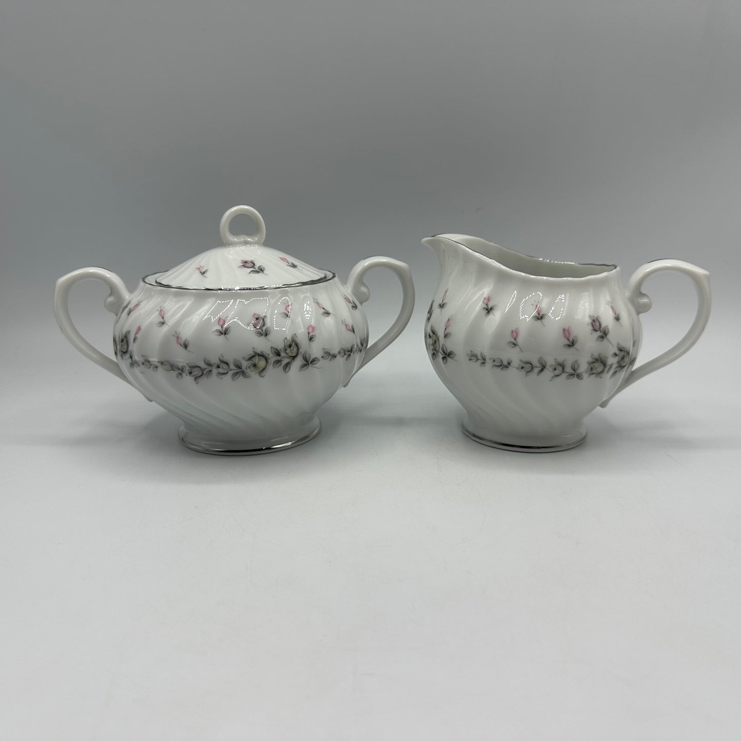 Style House Picardy Platinum Sugar Bowl and Creamer