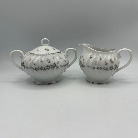 Style House Picardy Platinum Sugar Bowl and Creamer