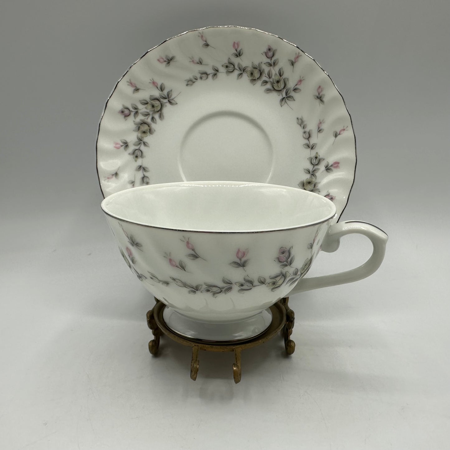 Style House Picardy Platinum Cup and Saucer