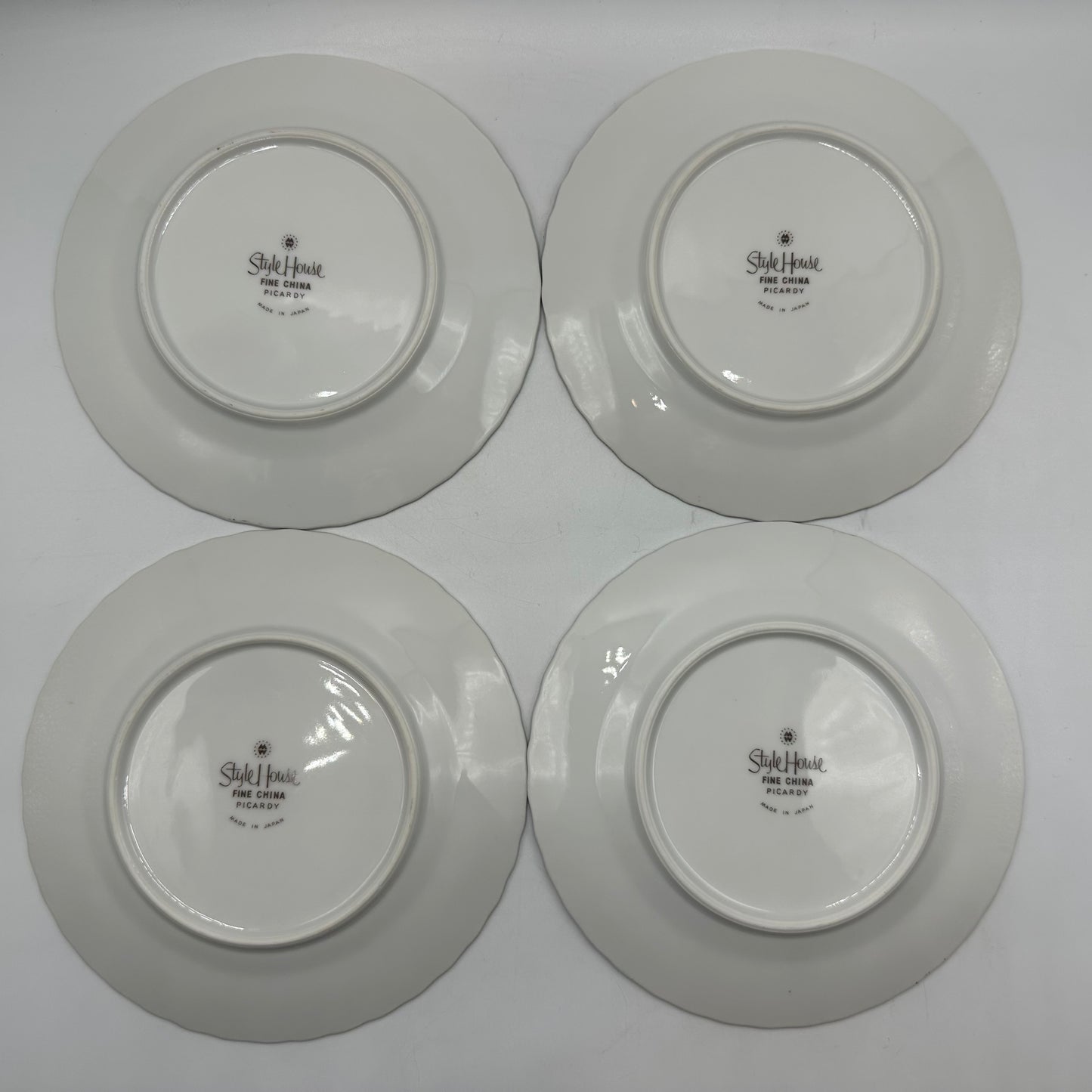 Style House Picardy Platinum Dessert Plates, Set of 4