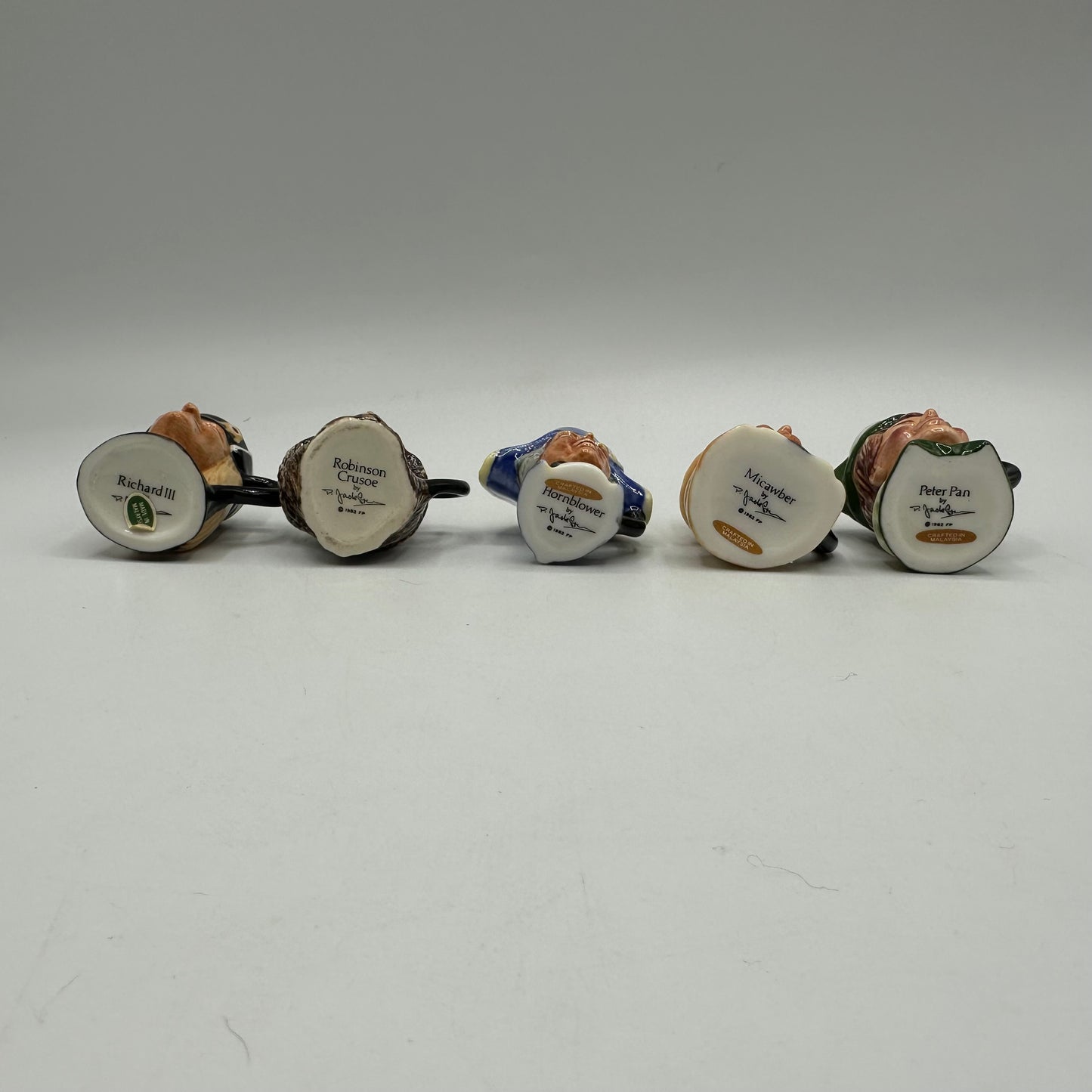 Franklin Porcelain English Heritage Miniature Toby Jug Collection