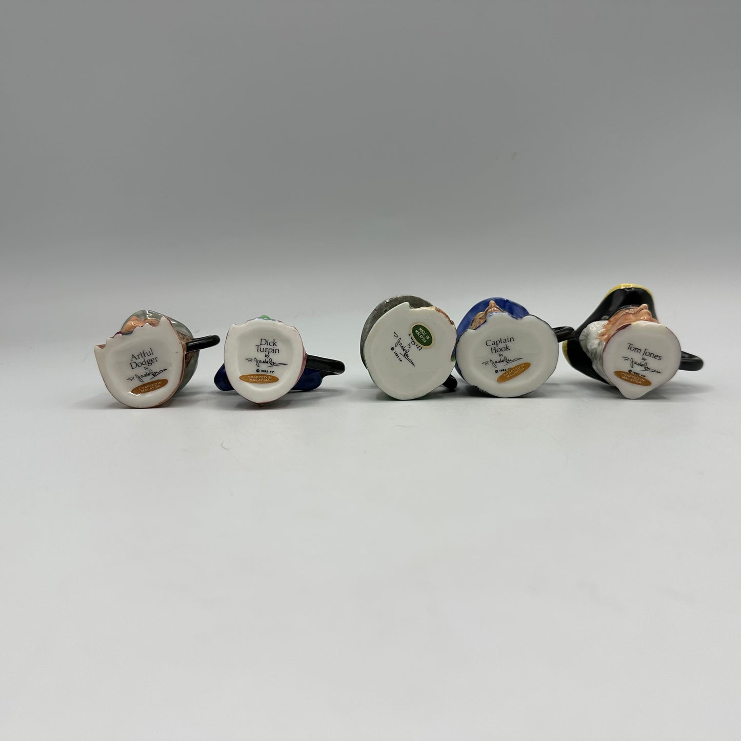 Franklin Porcelain English Heritage Miniature Toby Jug Collection