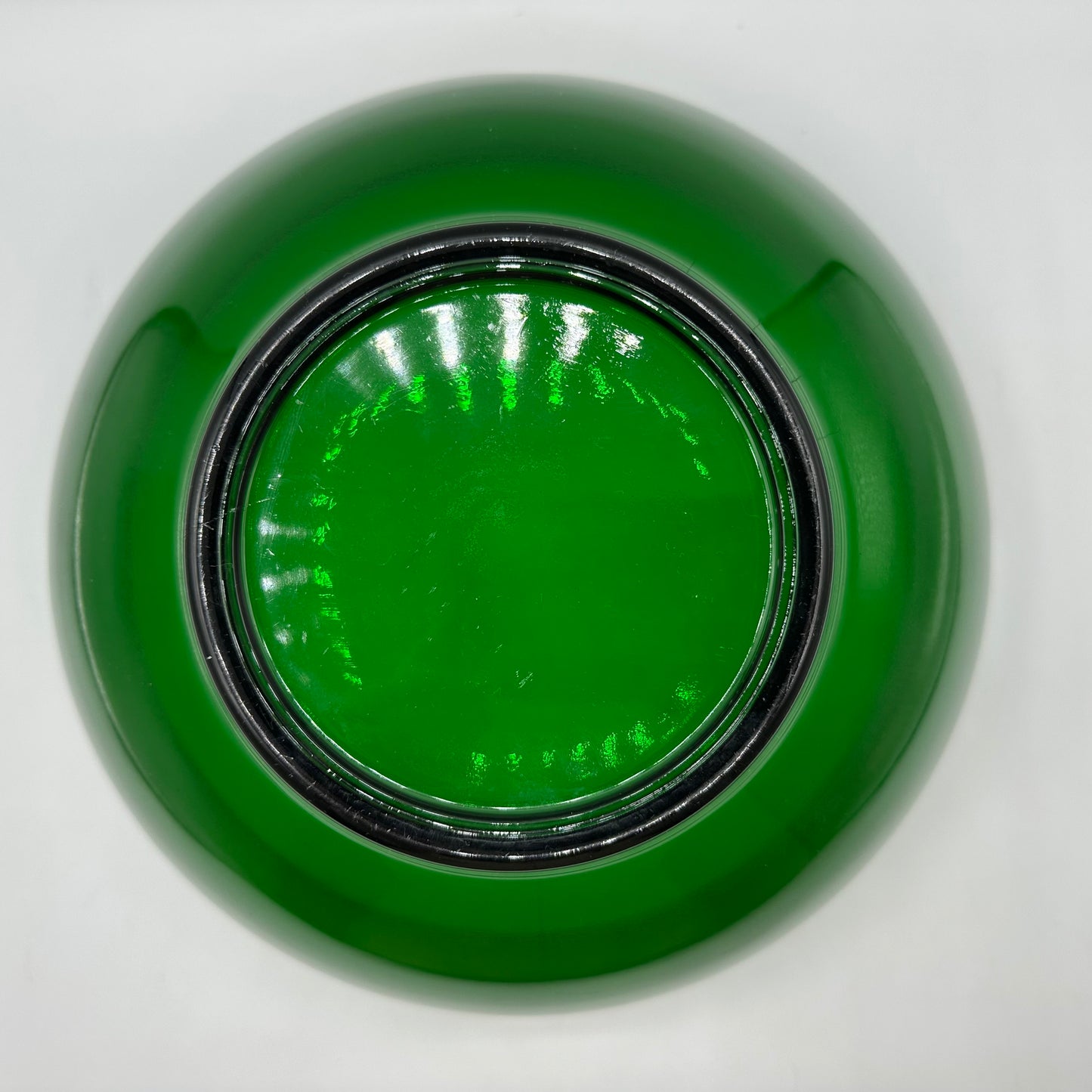 Anchor Hocking Green Punch Bowl and 10 punch cups