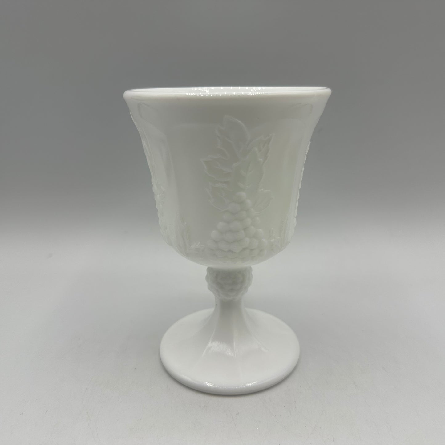 Indiana Glass Harvest Milk Glass Water Goblet