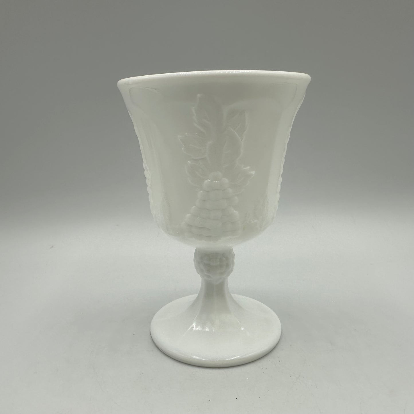 Indiana Glass Harvest Milk Glass Water Goblet