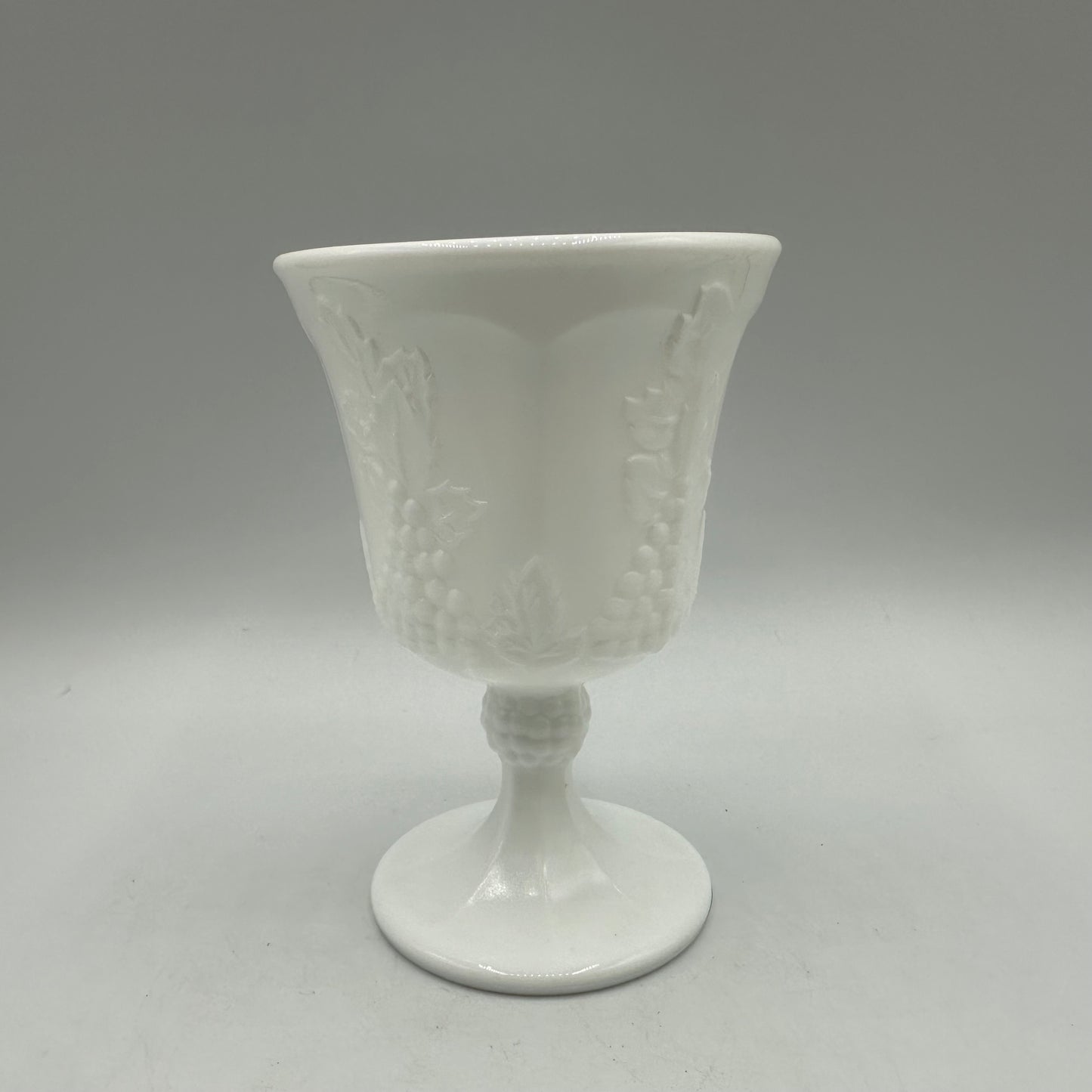 Indiana Glass Harvest Milk Glass Water Goblet