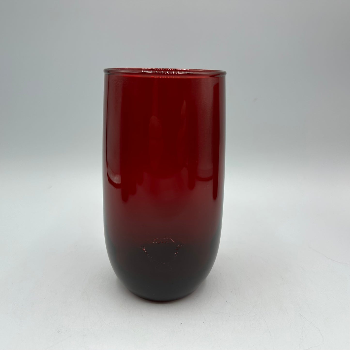 Anchor Hocking Ruby Red Roly Poly Tumbler, 5", Set of 6