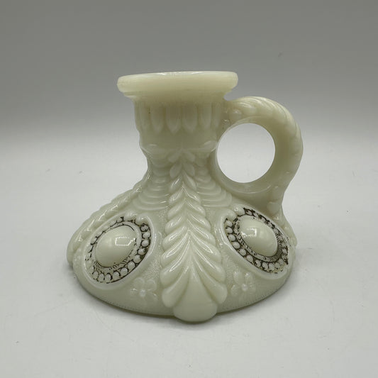 US Glass Custard Glass Candle Holder (Est. 1890's)
