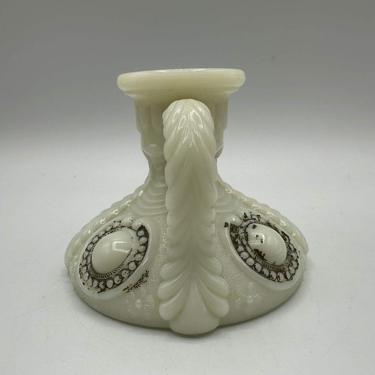 US Glass Custard Glass Candle Holder (Est. 1890's)