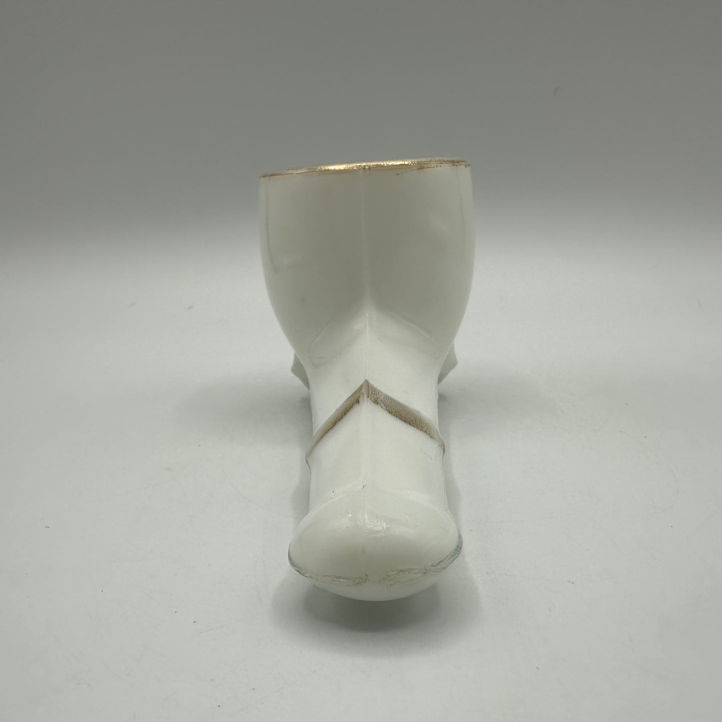 Milk Glass Decorated Pipe