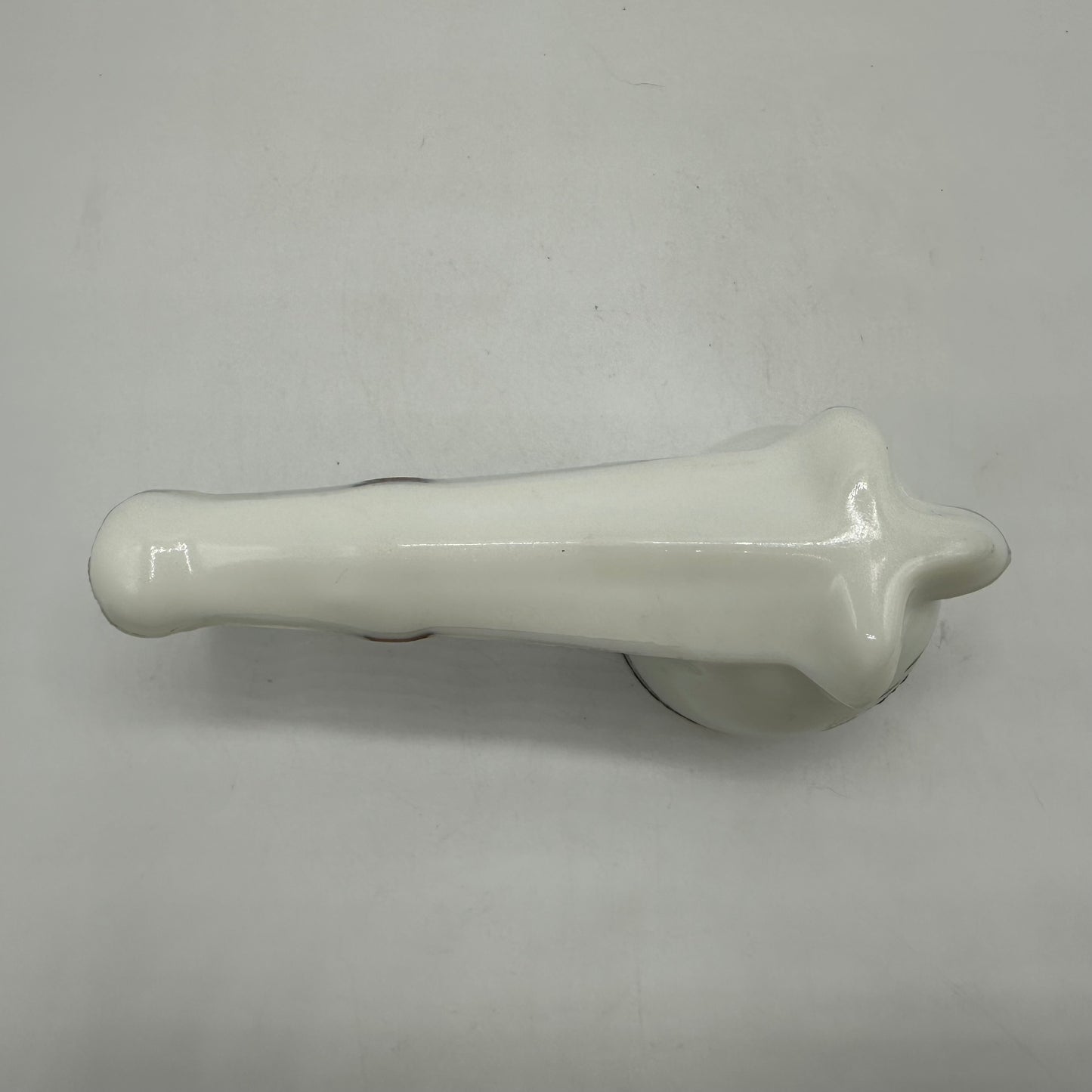 Milk Glass Decorated Pipe