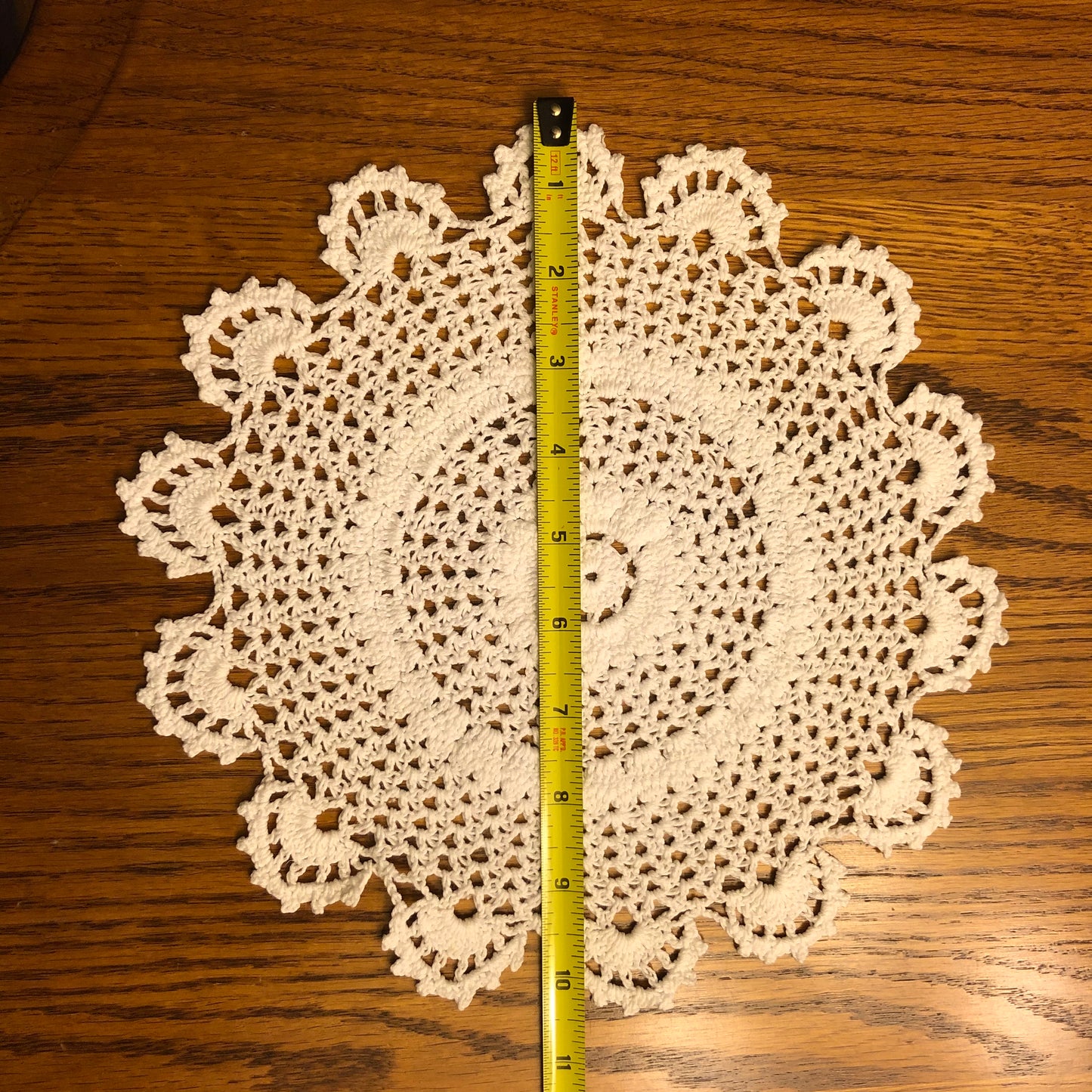 2 Vintage Handmade Crochet Doilies with Scalloped Edges- Beautiful