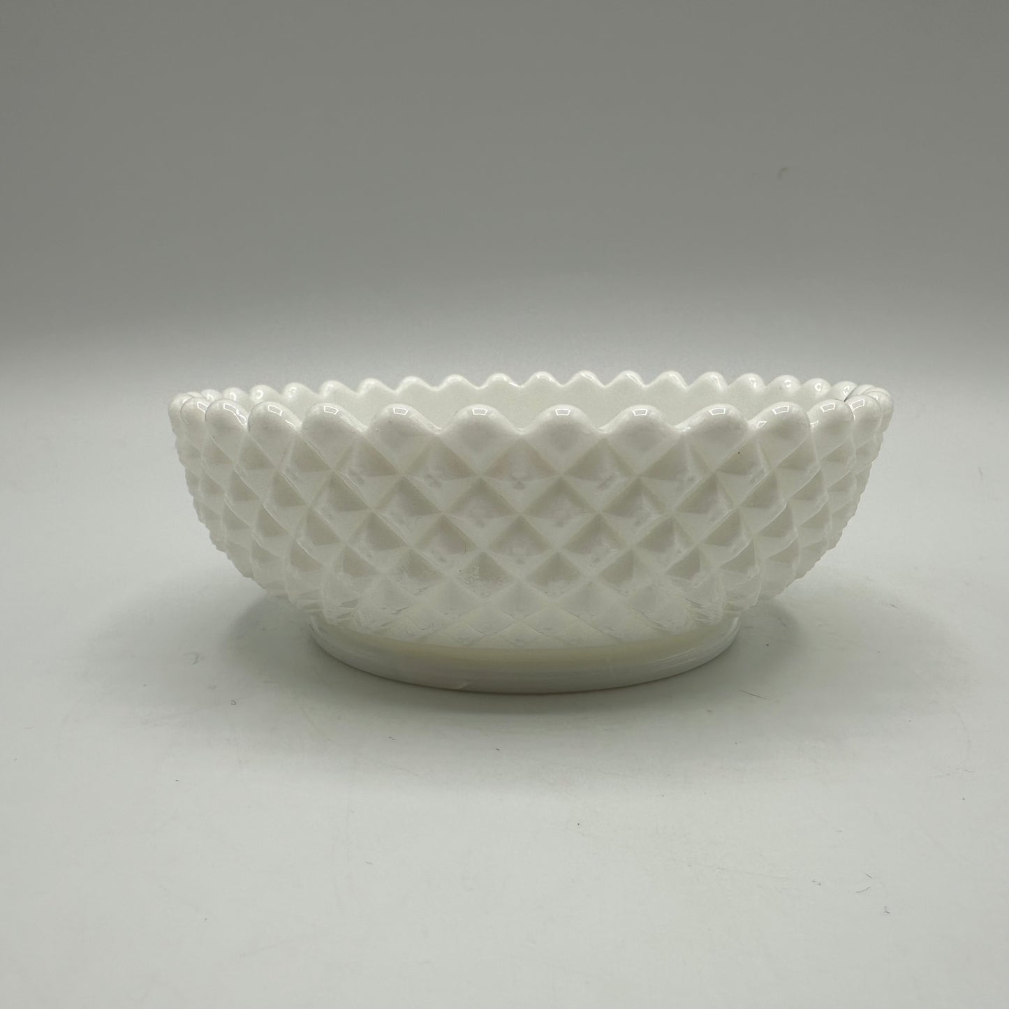Westmoreland Milk Glass Floral Painted Dish
