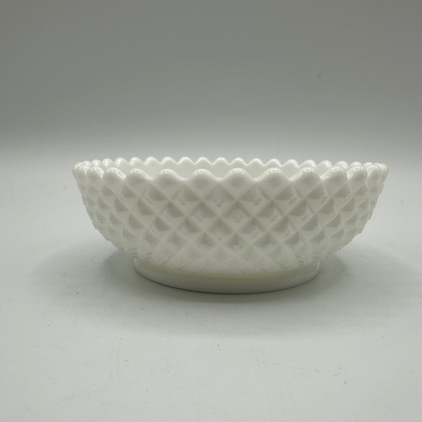 Westmoreland Milk Glass Floral Painted Dish
