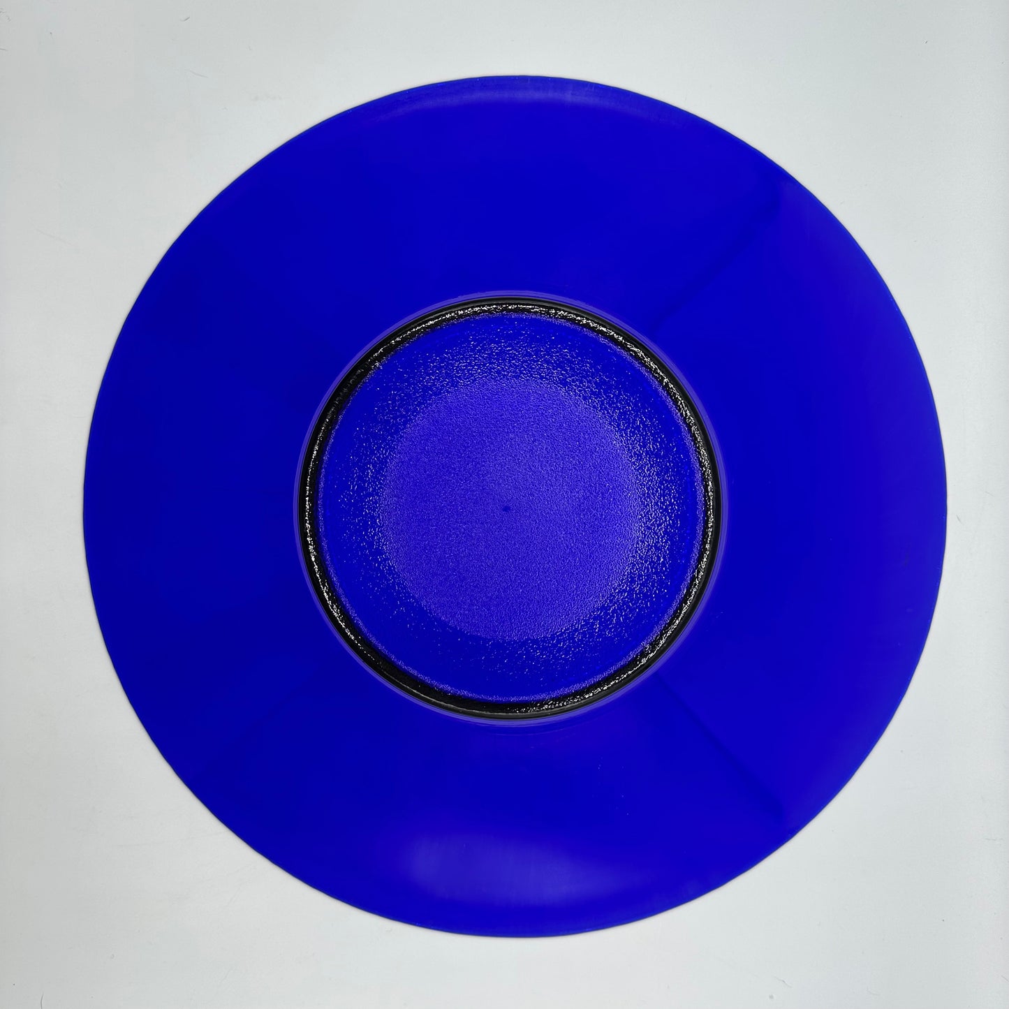 Cobalt Blue Bowl with Metal Stand