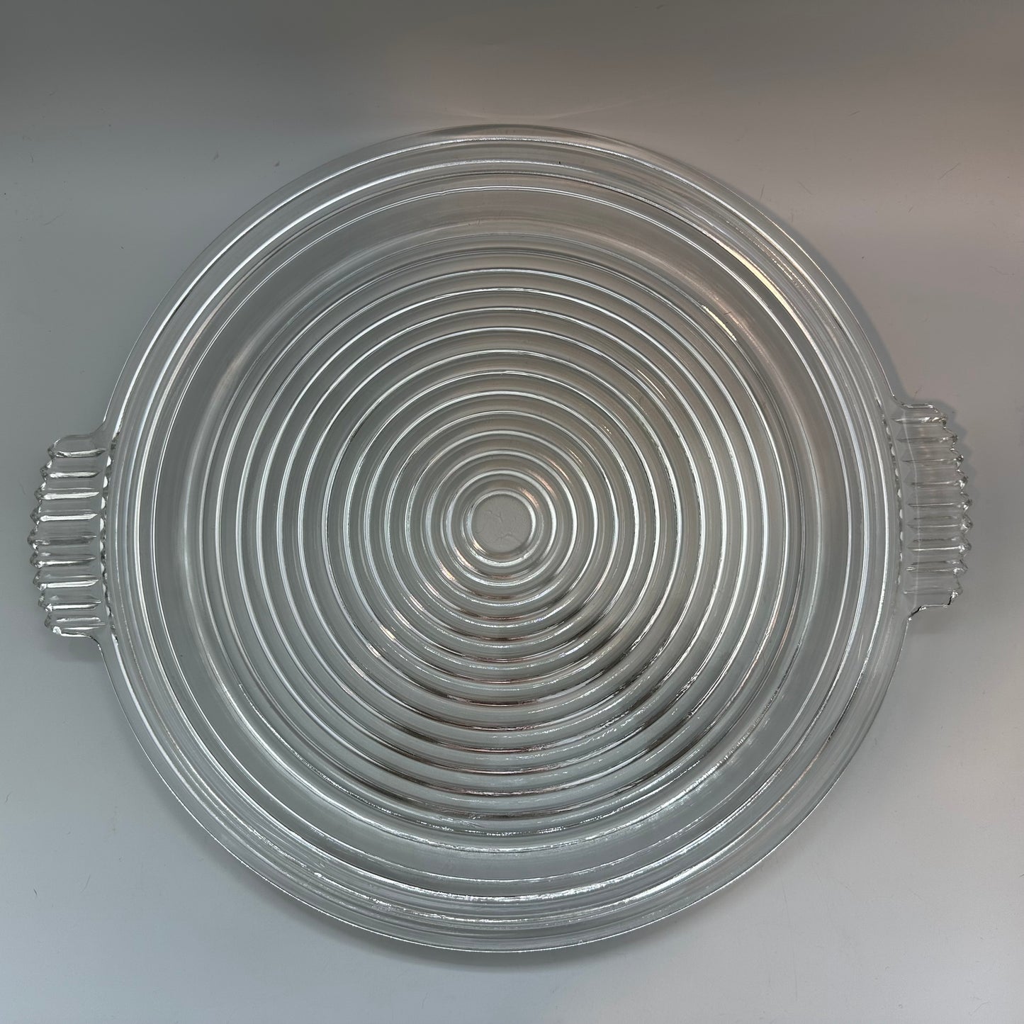Anchor Hocking Manhattan 14" Round Platter with Ruby Inserts