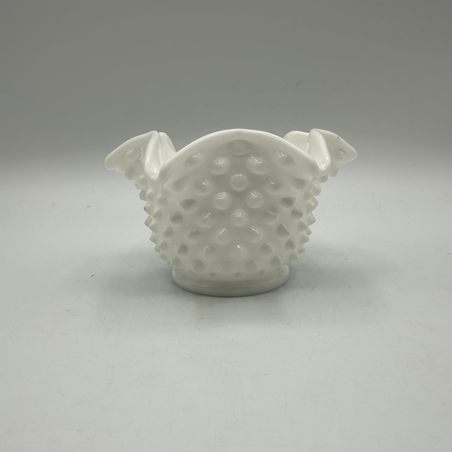 Fenton Milk Glass Hobnail Star Candy Dish