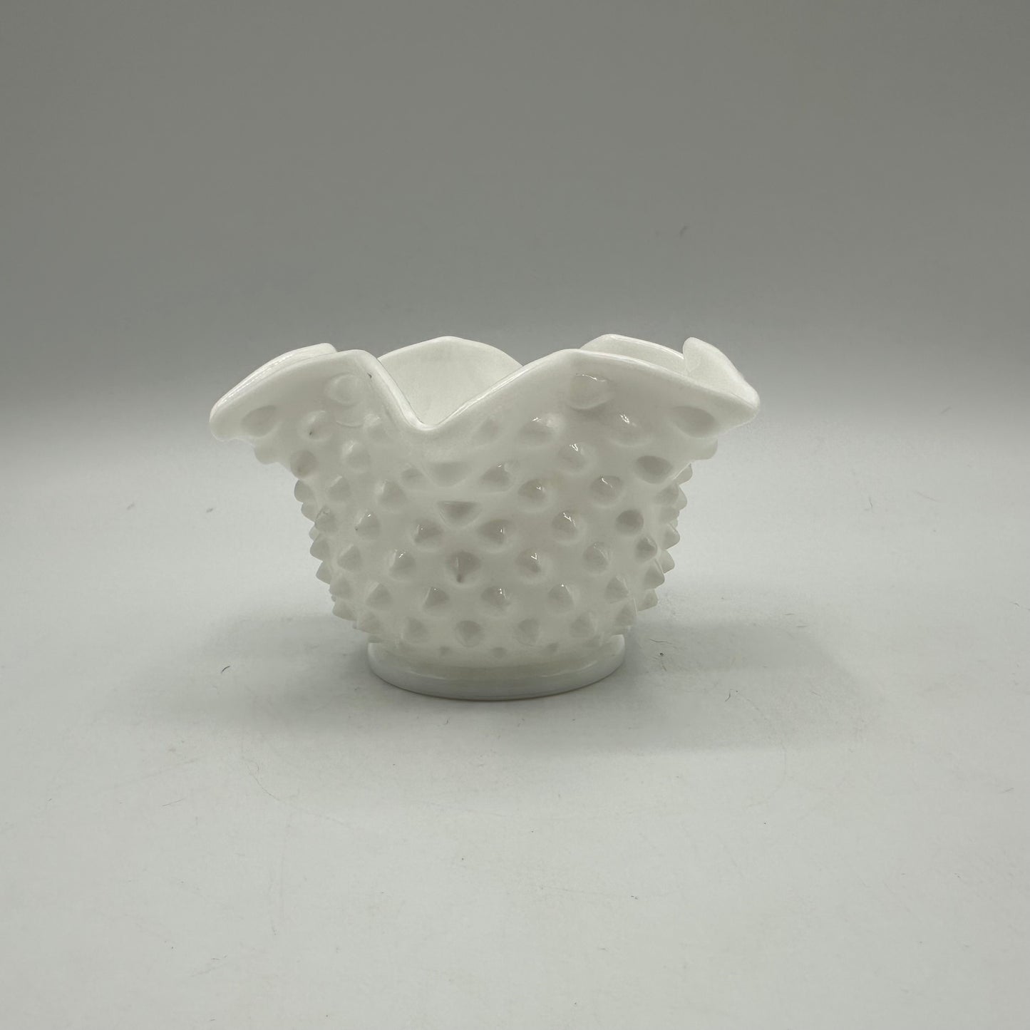 Fenton Milk Glass Hobnail Star Candy Dish