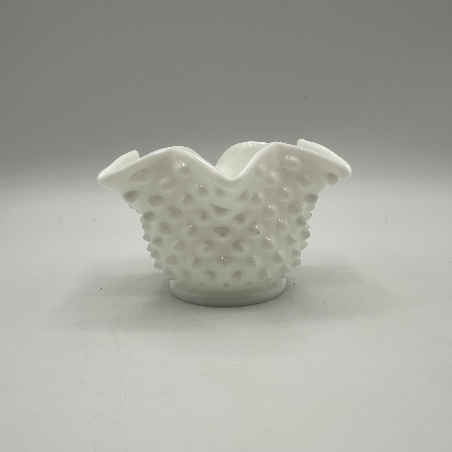 Fenton Milk Glass Hobnail Star Candy Dish