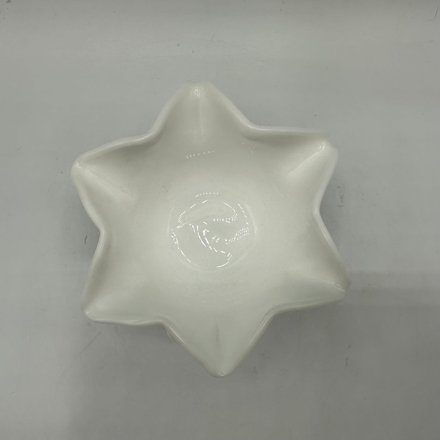 Fenton Milk Glass Hobnail Star Candy Dish