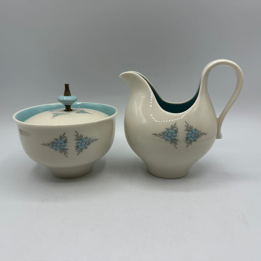 Taylorton American Fine China Creamer and Lidded Sugar Bowl, Rhapsody Pattern