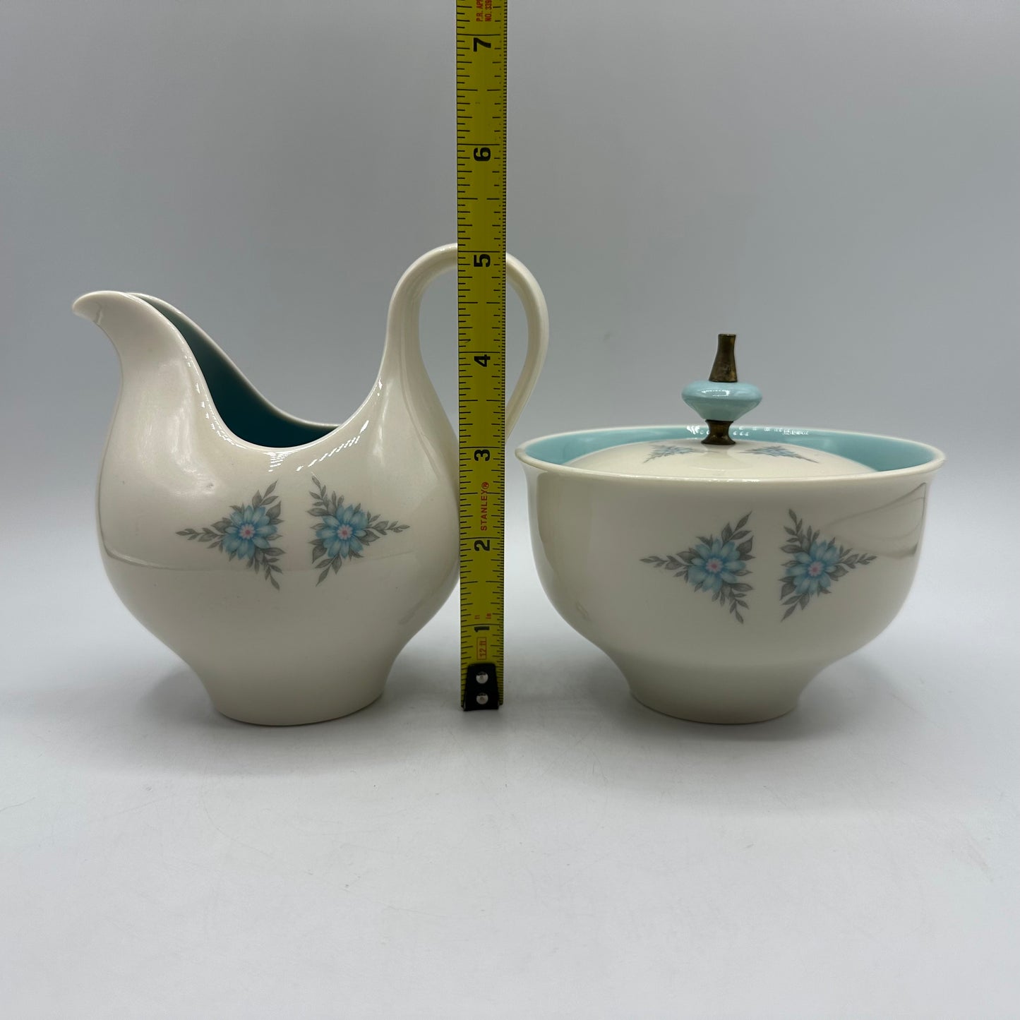 Taylorton American Fine China Creamer and Lidded Sugar Bowl, Rhapsody Pattern