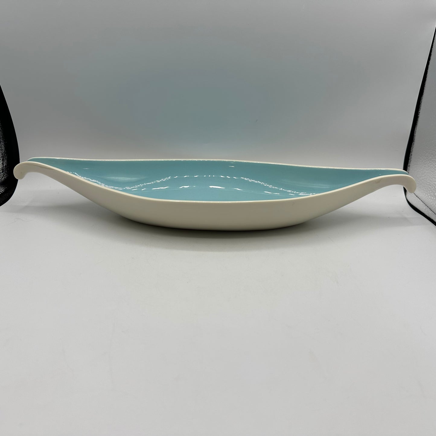 Taylorton American Fine China Turquoise Bread Tray, Gondola Shaped