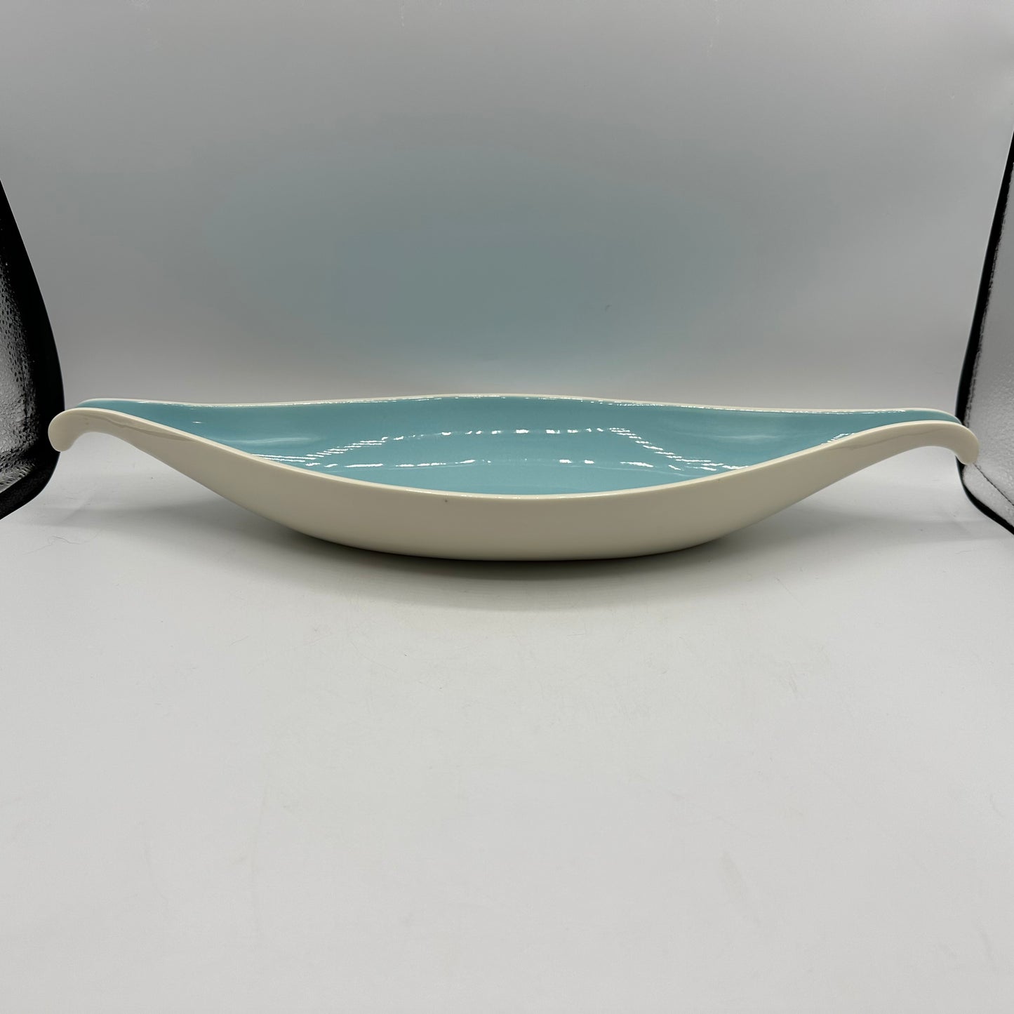 Taylorton American Fine China Turquoise Bread Tray, Gondola Shaped